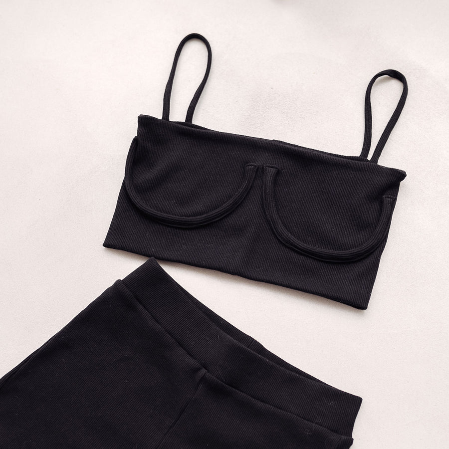 Crop-top Underwear Noir